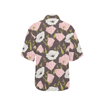 Anemone Pattern Print Design AM011 Women's Hawaiian Shirt