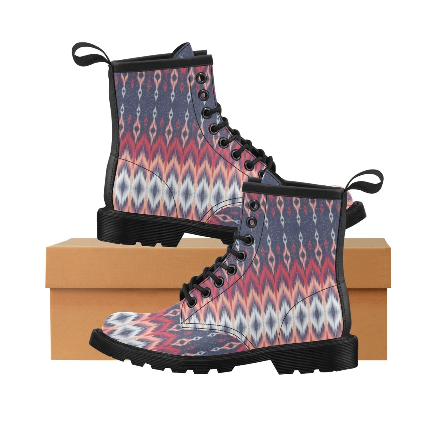 Ikat Print Design LKS401 Women's Boots