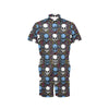 Skull Print Design LKS305 Men's Romper