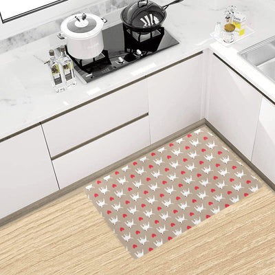 Bull Terriers Pattern Print Design 01 Kitchen Mat