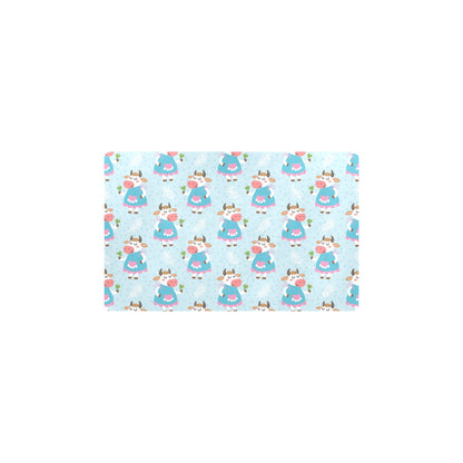 Cattle Happy Pattern Print Design 03 Kitchen Mat