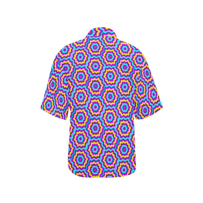 Optical illusion Techno Movement Women's Hawaiian Shirt