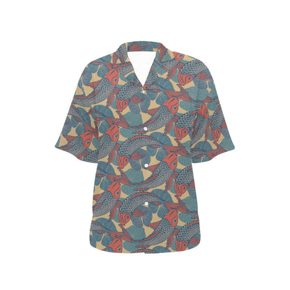 Pisces Pattern Print Design A01 Women's Hawaiian Shirt