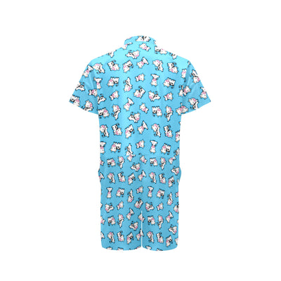 Cow Pattern Print Design 01 Men's Romper