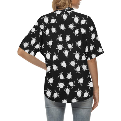 Sea Turtle Print Design LKS303 Women's Hawaiian Shirt