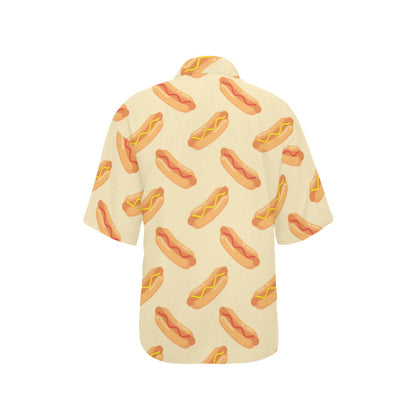 Hot Dog Pattern Print Design 05 Women's Hawaiian Shirt