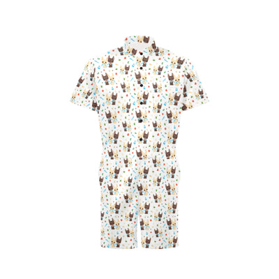 Chihuahua Pattern Print Design 06 Men's Romper