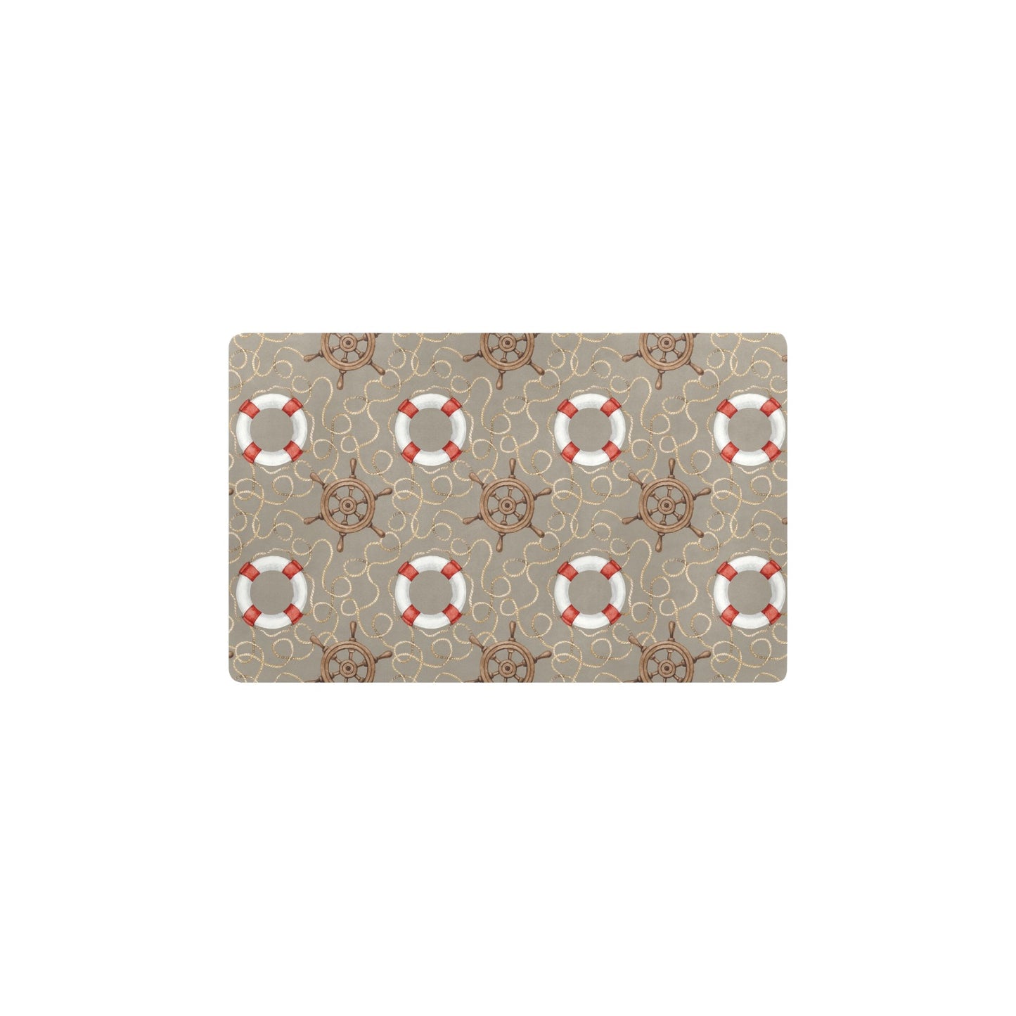 Nautical Pattern Print Design A02 Kitchen Mat