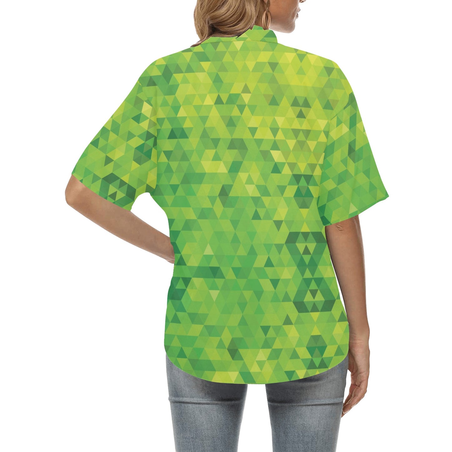 Geometric Print Design LKS402 Women's Hawaiian Shirt