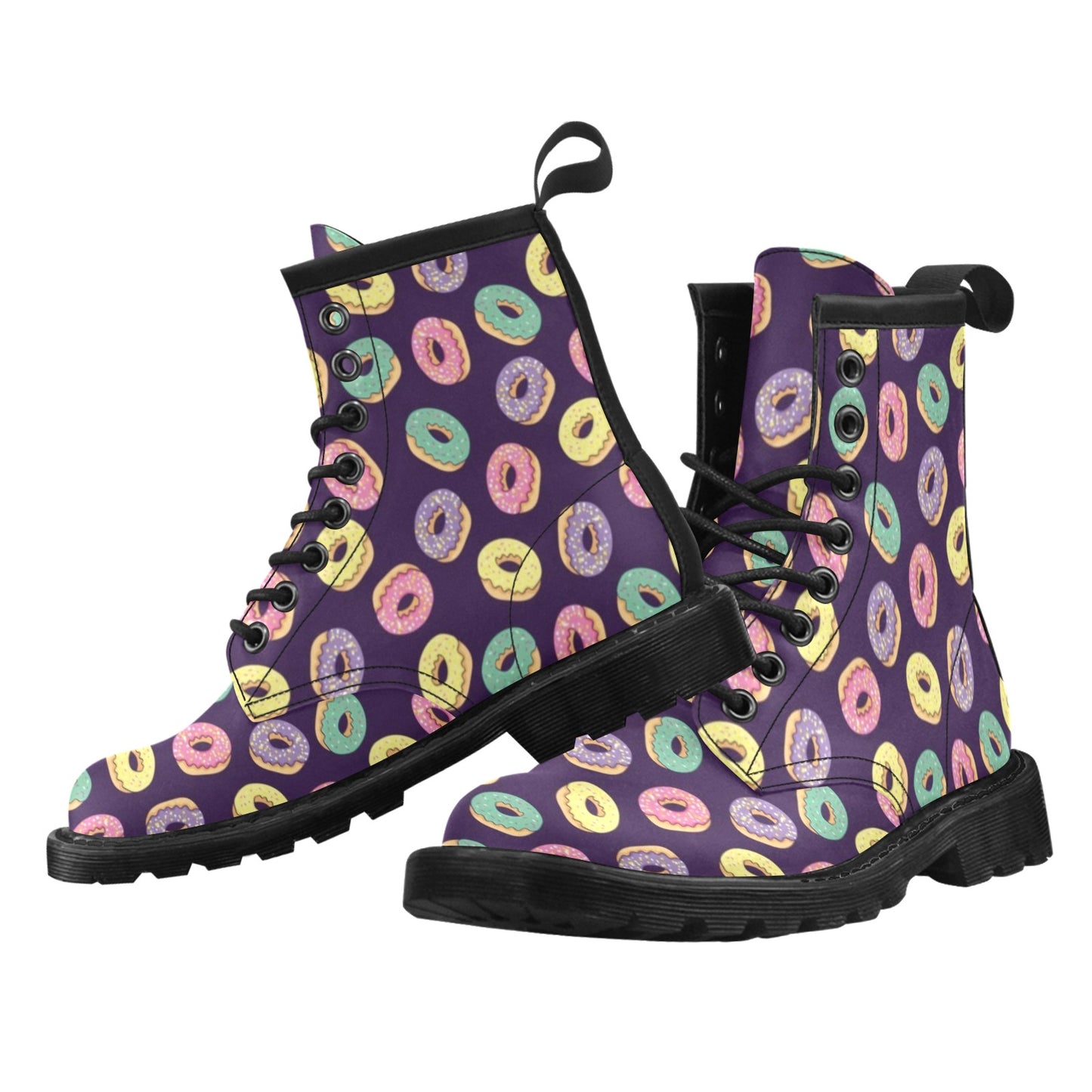 Donut Pattern Print Design DN08 Women's Boots