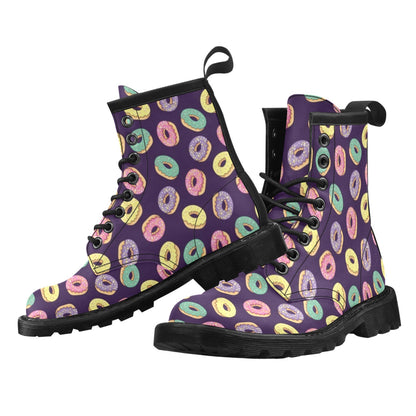 Donut Pattern Print Design DN08 Women's Boots