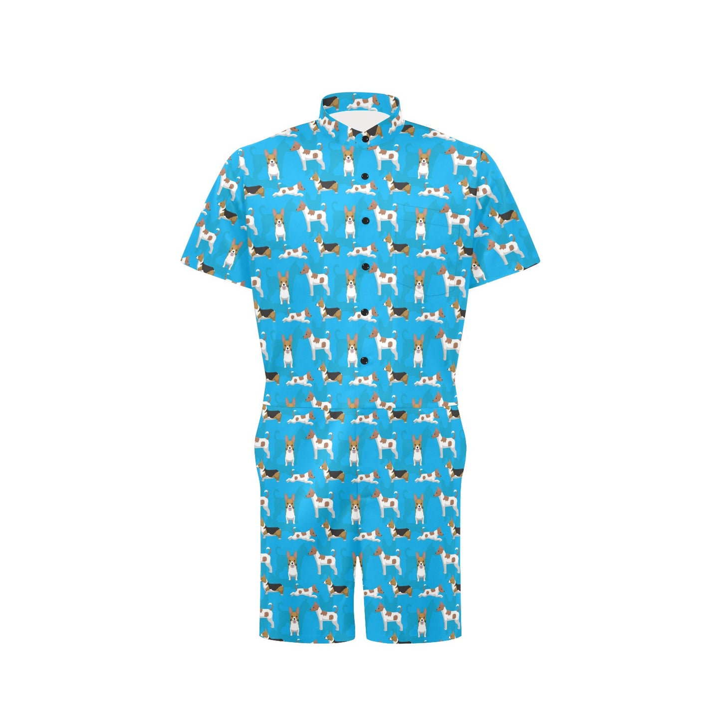 Cardigan Welsh Corgis Pattern Print Design 01 Men's Romper
