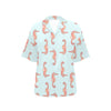 SeaHorse Pattern Print Design 01 Women's Hawaiian Shirt