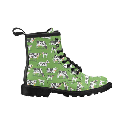 Cow Happy Print Pattern Women's Boots