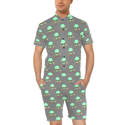 Alien Pattern Print Design 02 Men's Romper