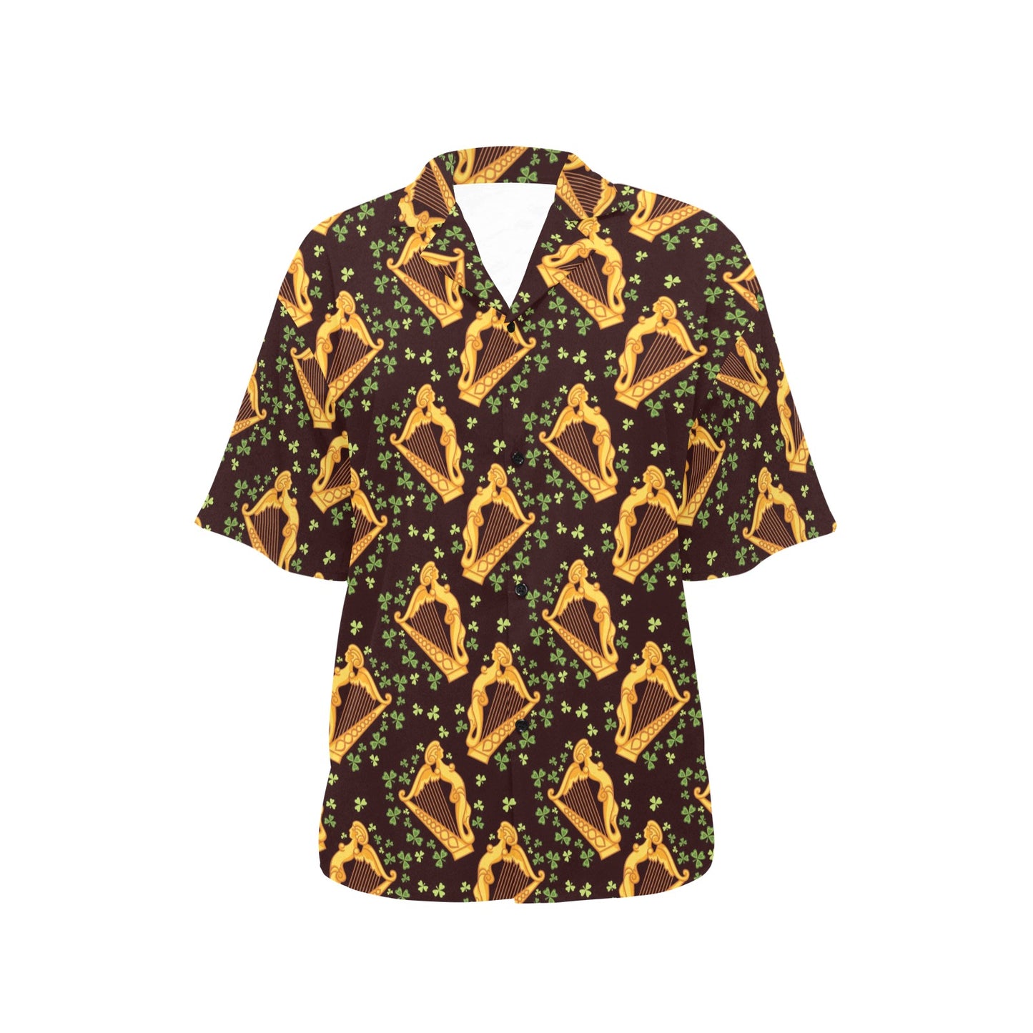 Harp Pattern Print Design 02 Women's Hawaiian Shirt
