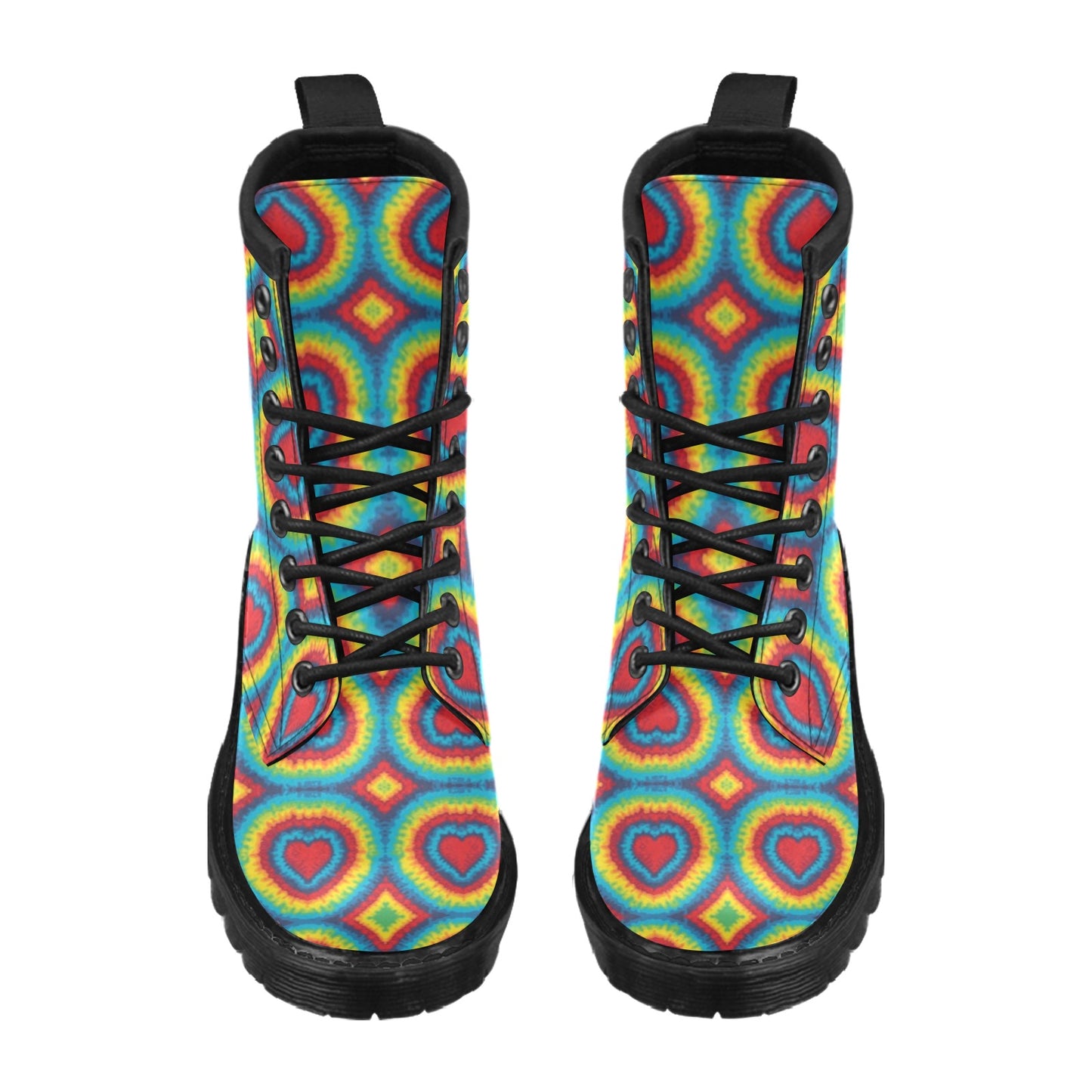 Tie Dye Heart shape Women's Boots