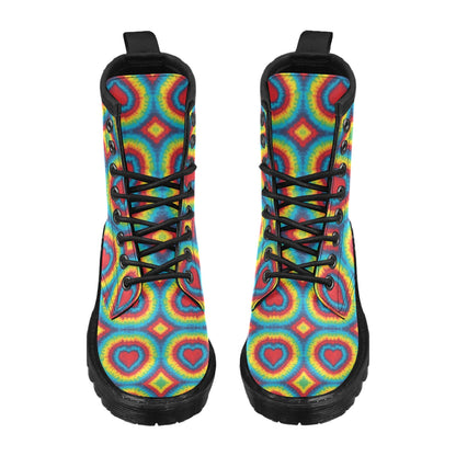 Tie Dye Heart shape Women's Boots