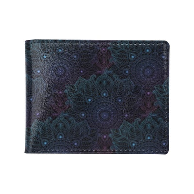 Boho Floral Mandala Men's ID Card Wallet