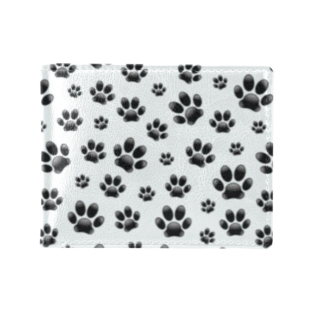 Paw Themed Print Men's ID Card Wallet