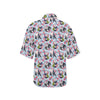 Panda Bear Flower Design Themed Print Women's Hawaiian Shirt