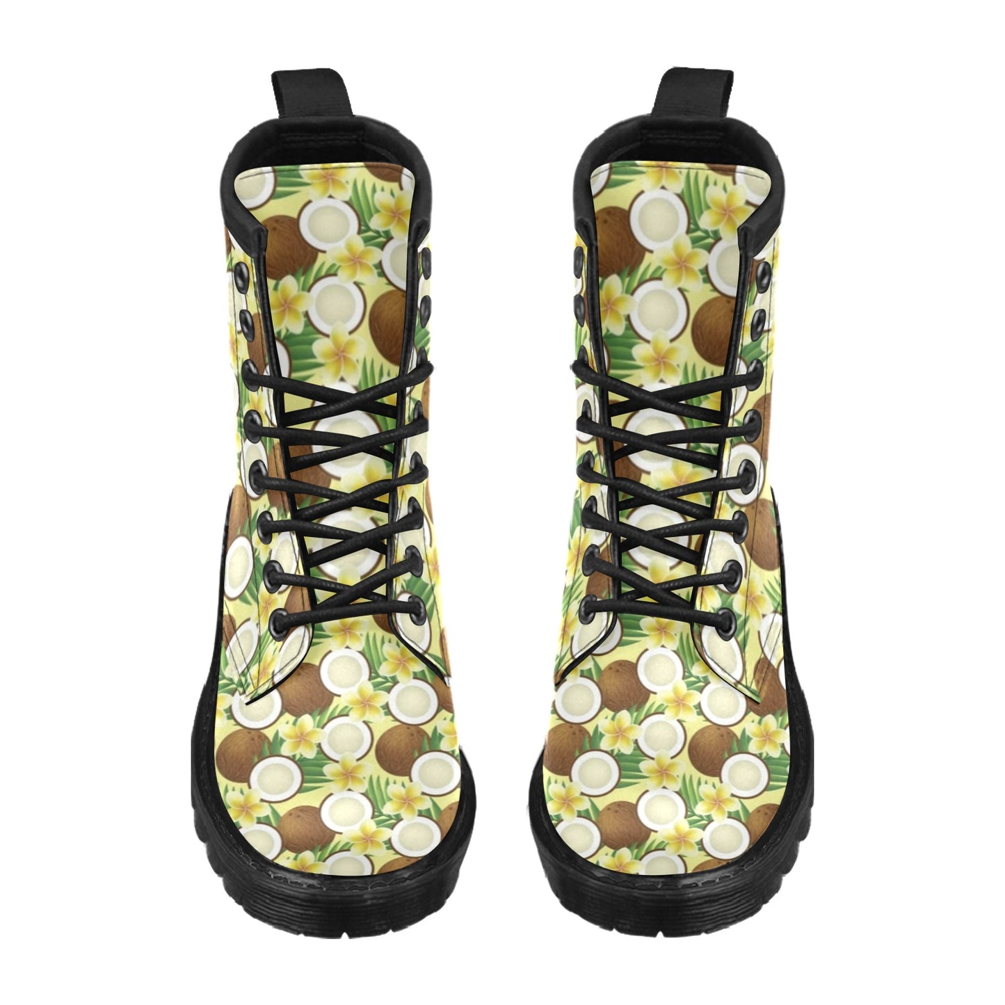 Coconut Pattern Print Design CN02 Women's Boots