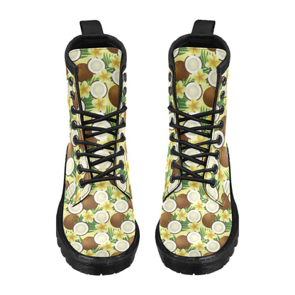 Coconut Pattern Print Design CN02 Women's Boots