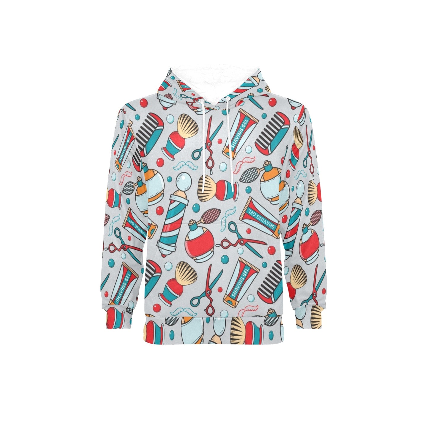 Barber Design Print Pattern JJ006 Men's Pullover Hoodie