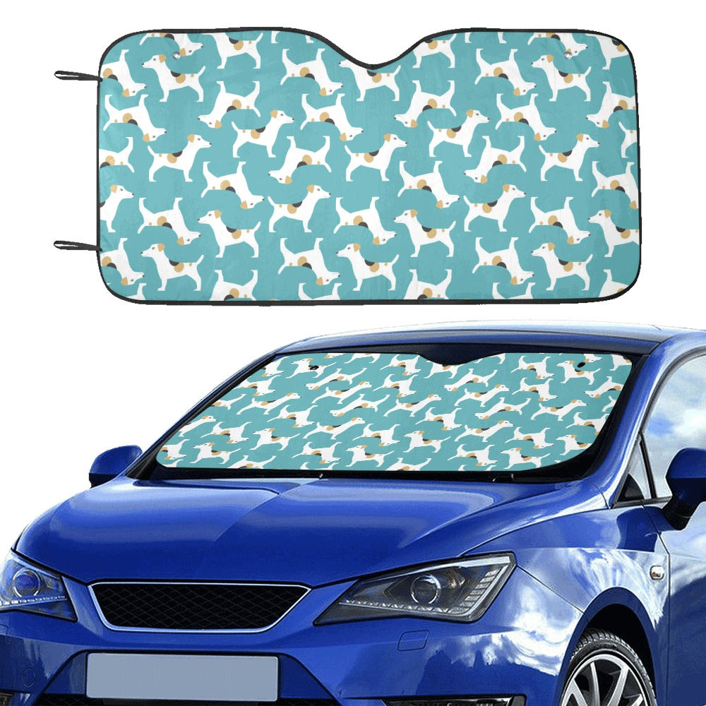 Russell Terriers Print Design LKS301 Car front Windshield Sun Shade