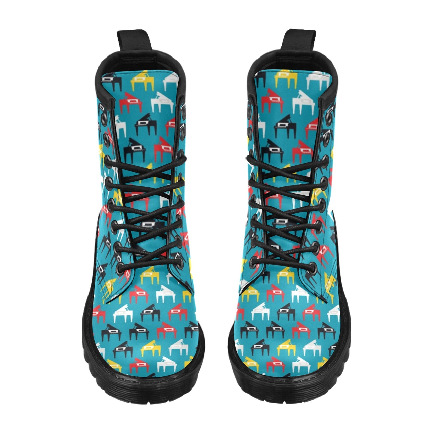Piano Print Design LKS403 Women's Boots