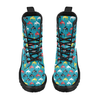 Piano Print Design LKS403 Women's Boots