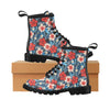 Red Hibiscus Blue Scene Women's Boots