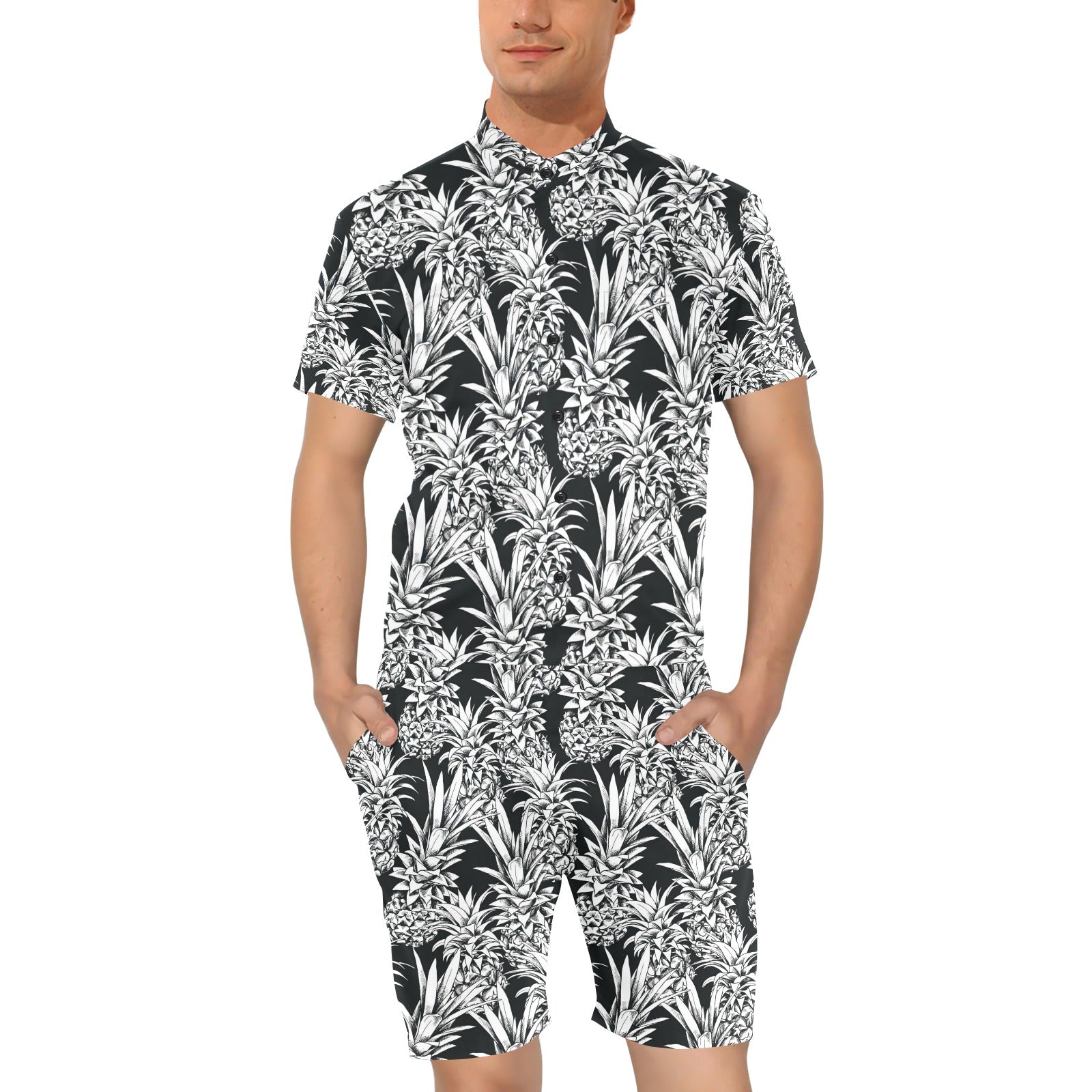 Pineapple Pattern Print Design PP08 Men's Romper