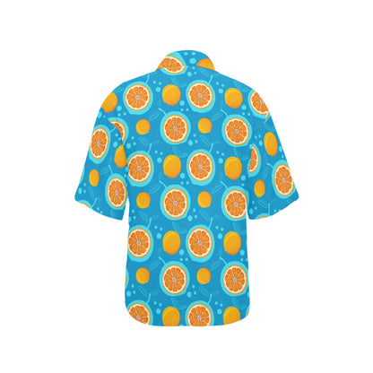 Grapefruit Pattern Print Design GF03 Women's Hawaiian Shirt