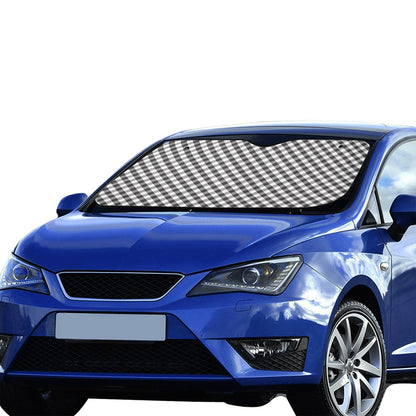 Gingham Print Design LKS402 Car front Windshield Sun Shade