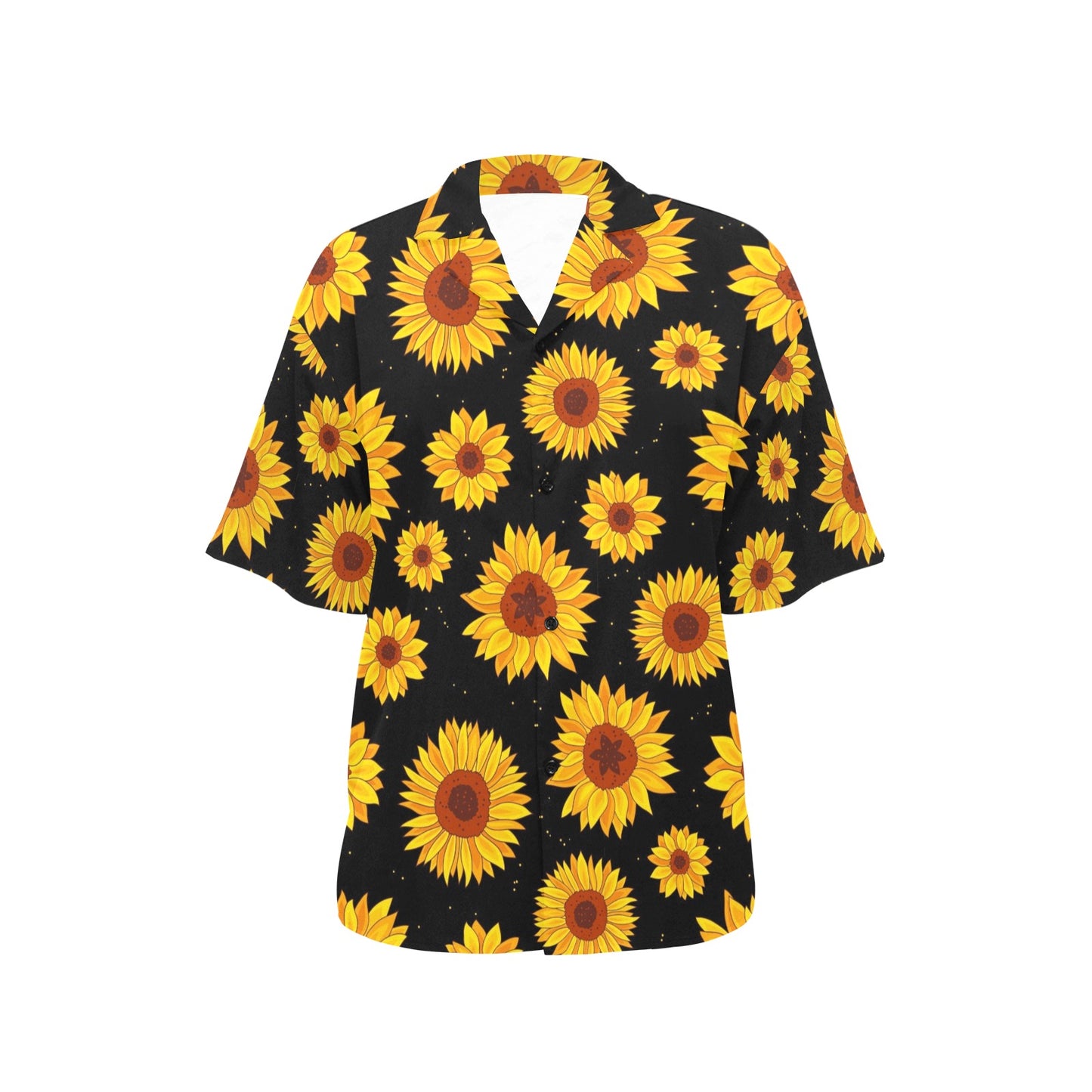 Sunflower Pattern Print Design SF09 Women's Hawaiian Shirt