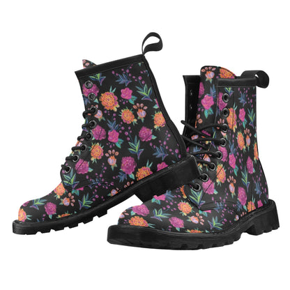 Marigold Pattern Print Design MR02 Women's Boots