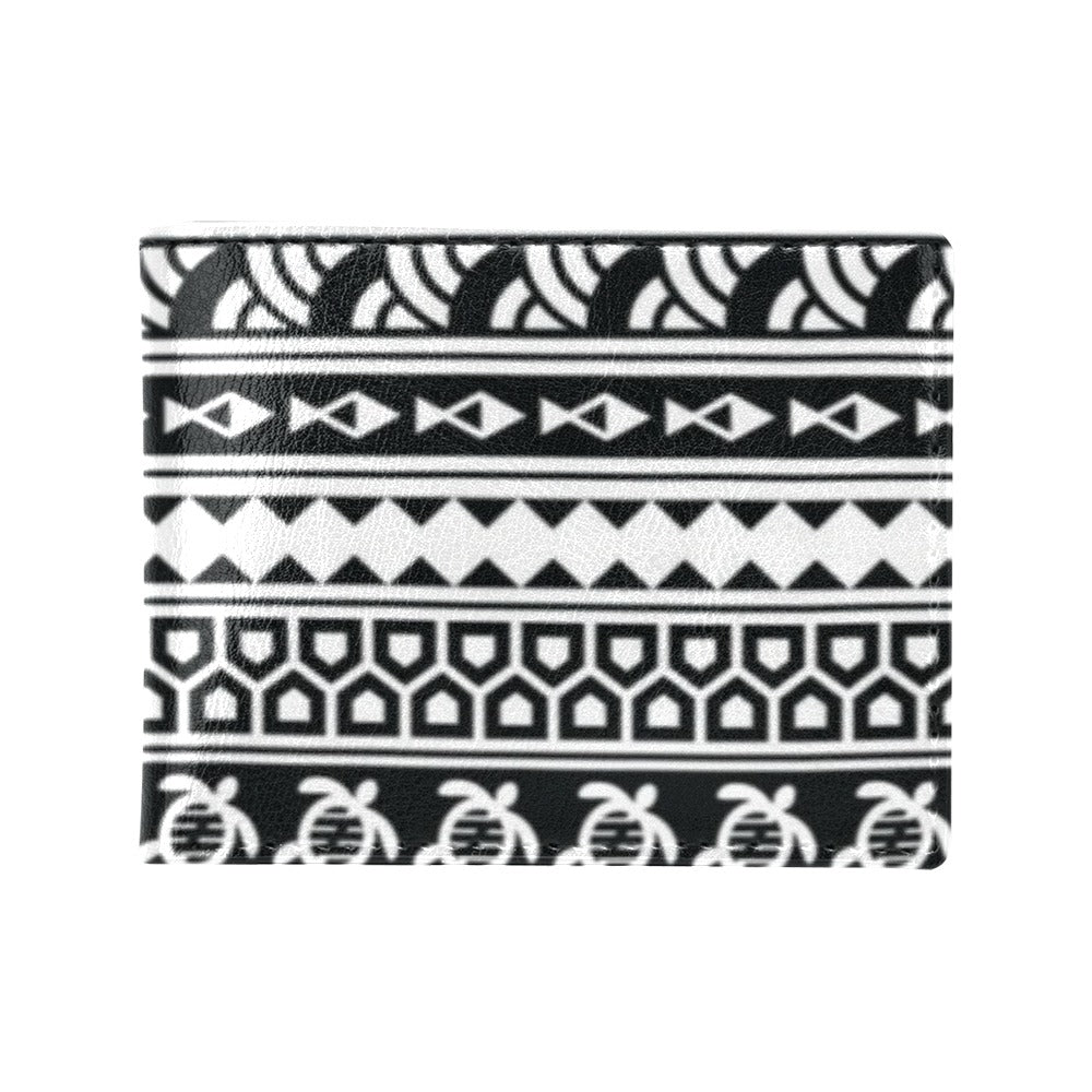 Samoan Pattern Print Design LKS303 Men's ID Card Wallet