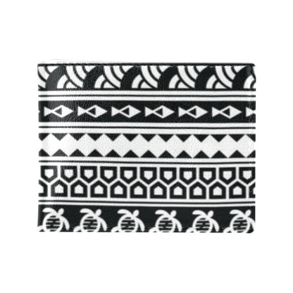 Samoan Pattern Print Design LKS303 Men's ID Card Wallet
