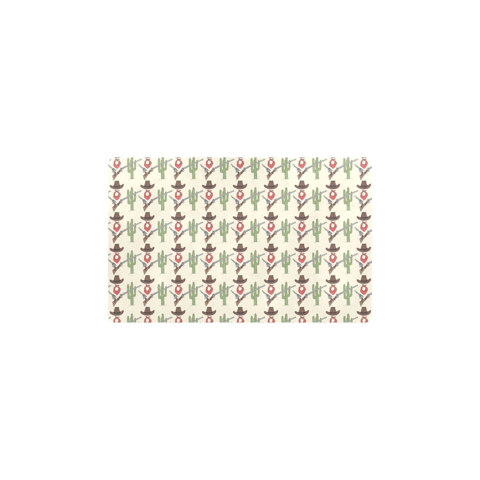 Western Cowboy Print Kitchen Mat