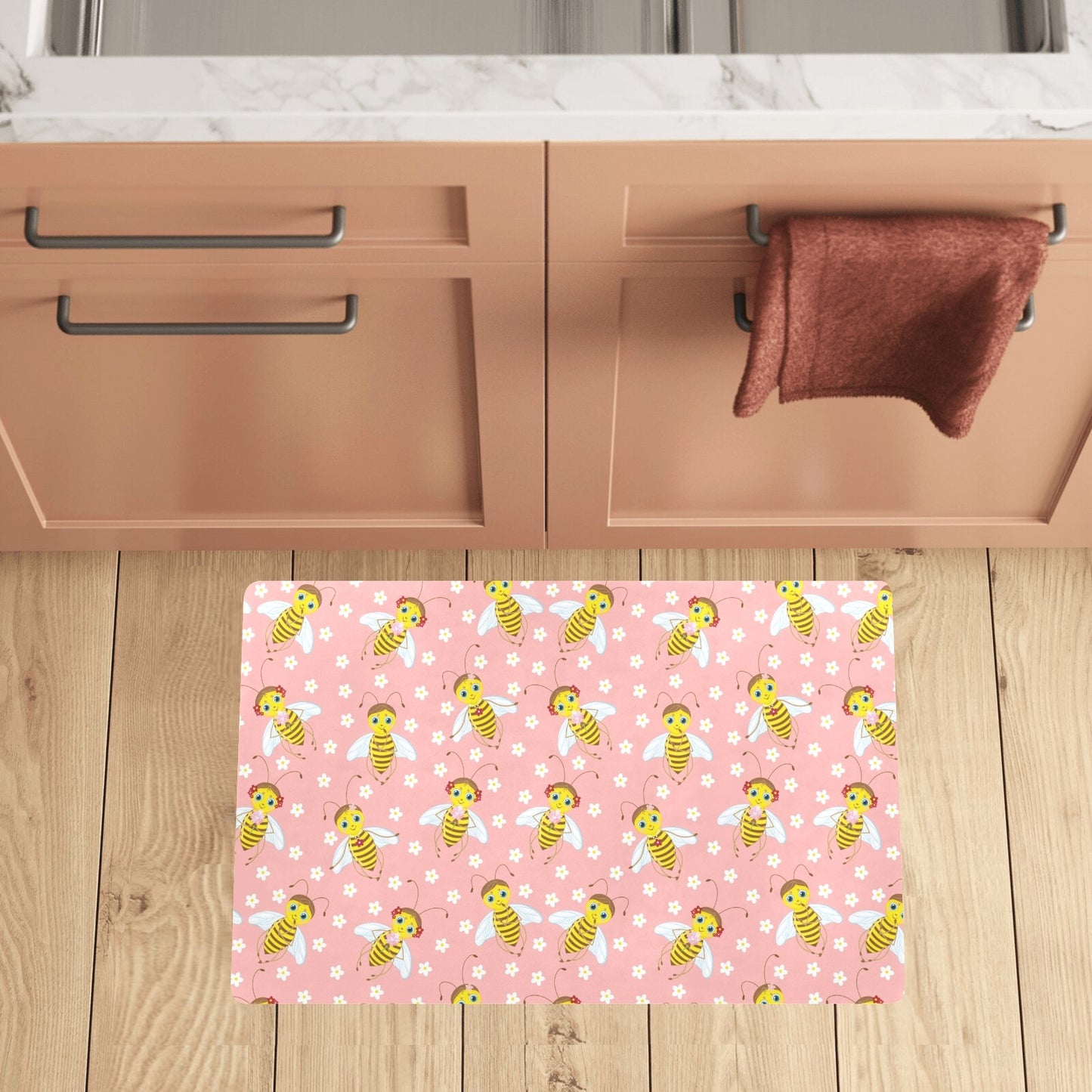 Bee Pattern Print Design BEE07 Kitchen Mat
