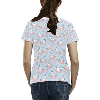 Unicorn Print Design LKS303 Women's  T-shirt