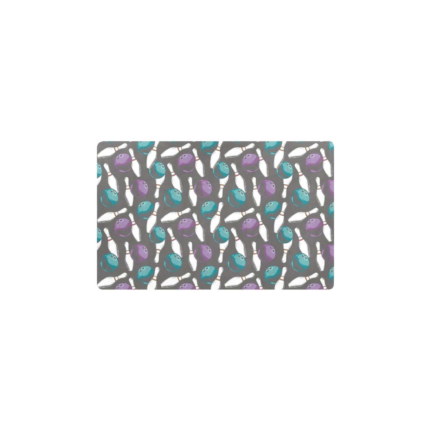 Bowling Pattern Print Design 03 Kitchen Mat