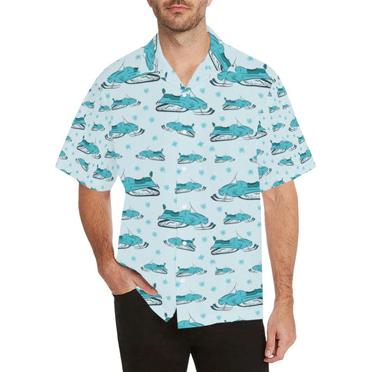 Snowmobile Print Design LKS301 Men's Hawaiian Shirt