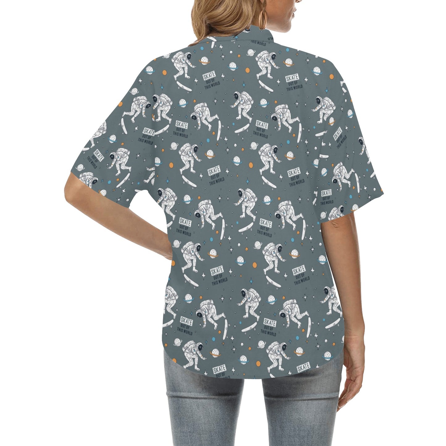 Skateboard Print Design LKS306 Women's Hawaiian Shirt