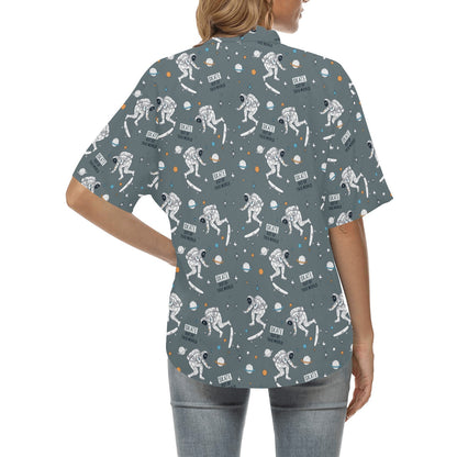 Skateboard Print Design LKS306 Women's Hawaiian Shirt
