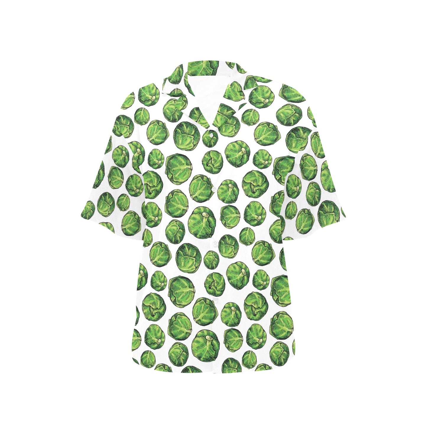 Brussels Sprouts Pattern Print Design 02 Women's Hawaiian Shirt