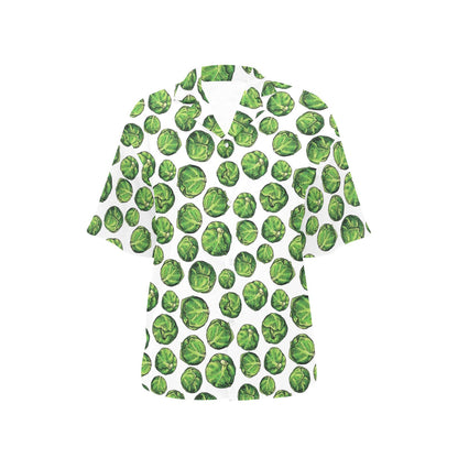 Brussels Sprouts Pattern Print Design 02 Women's Hawaiian Shirt