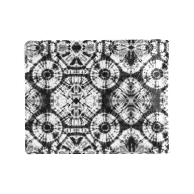 Tie Dye Black White Design Print Men's ID Card Wallet