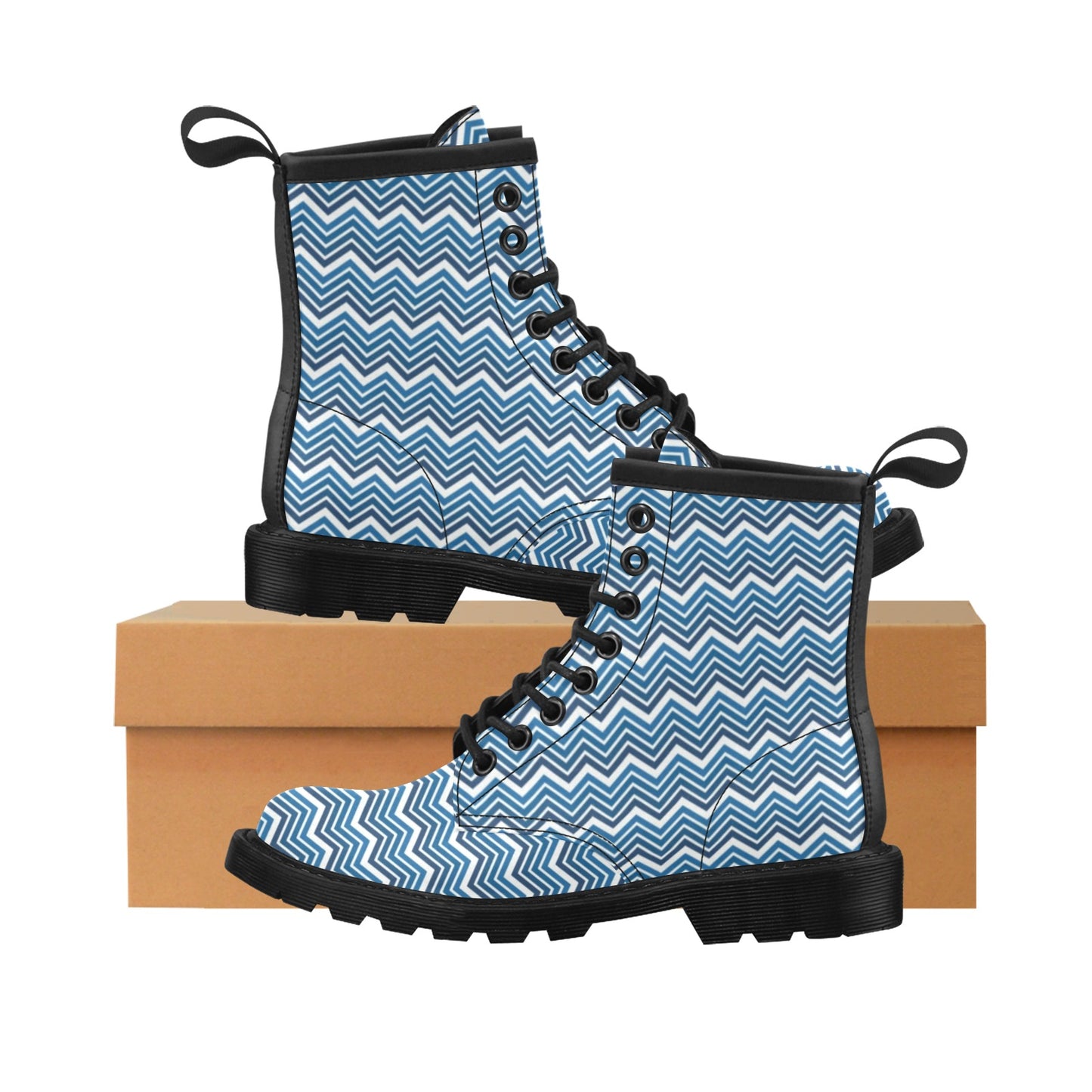 Chevron Print Design LKS403 Women's Boots